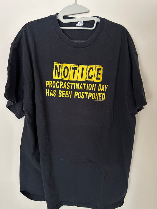 T-shirt de procrastination