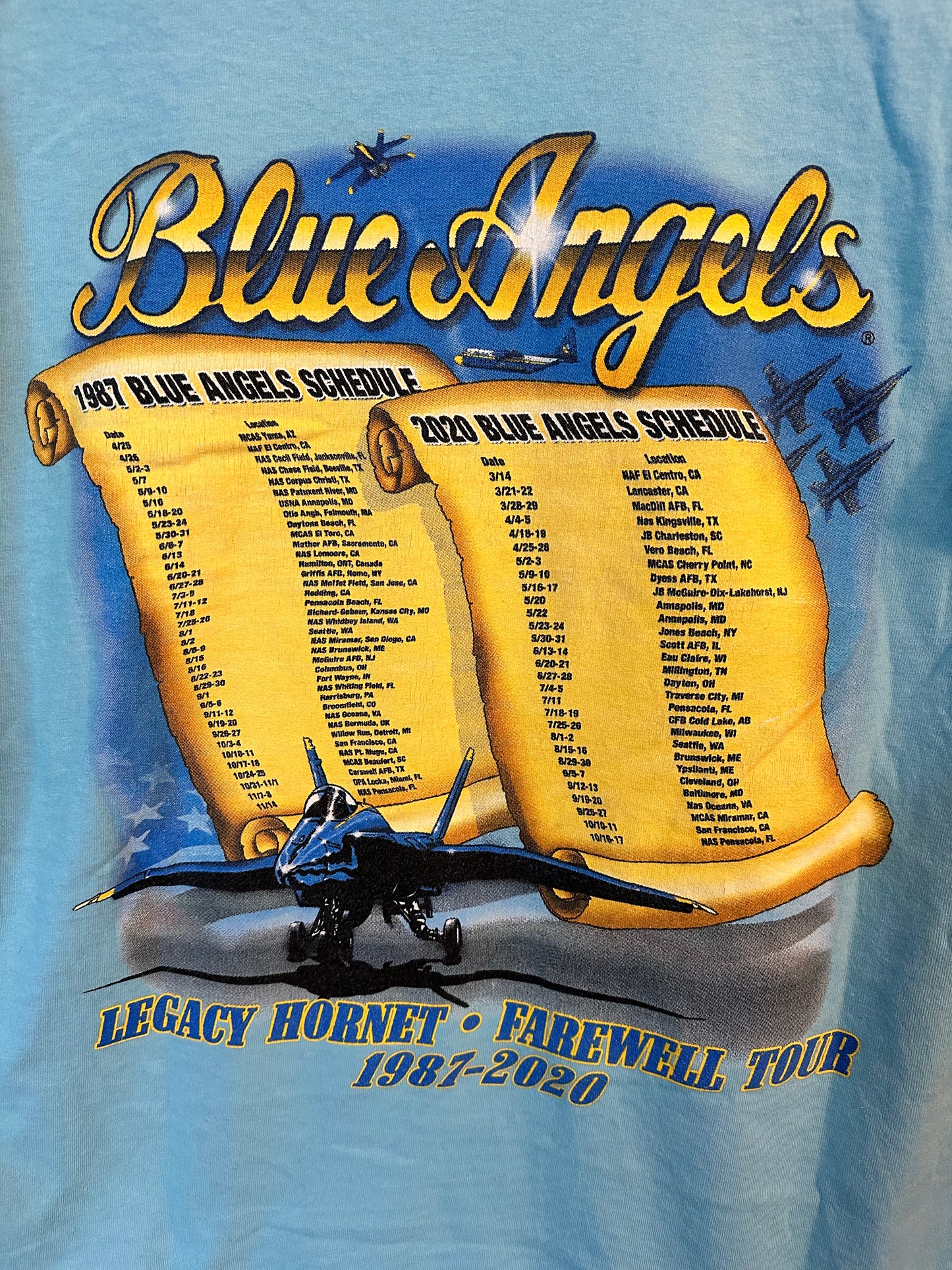 Maglietta per l'anniversario degli angeli blu