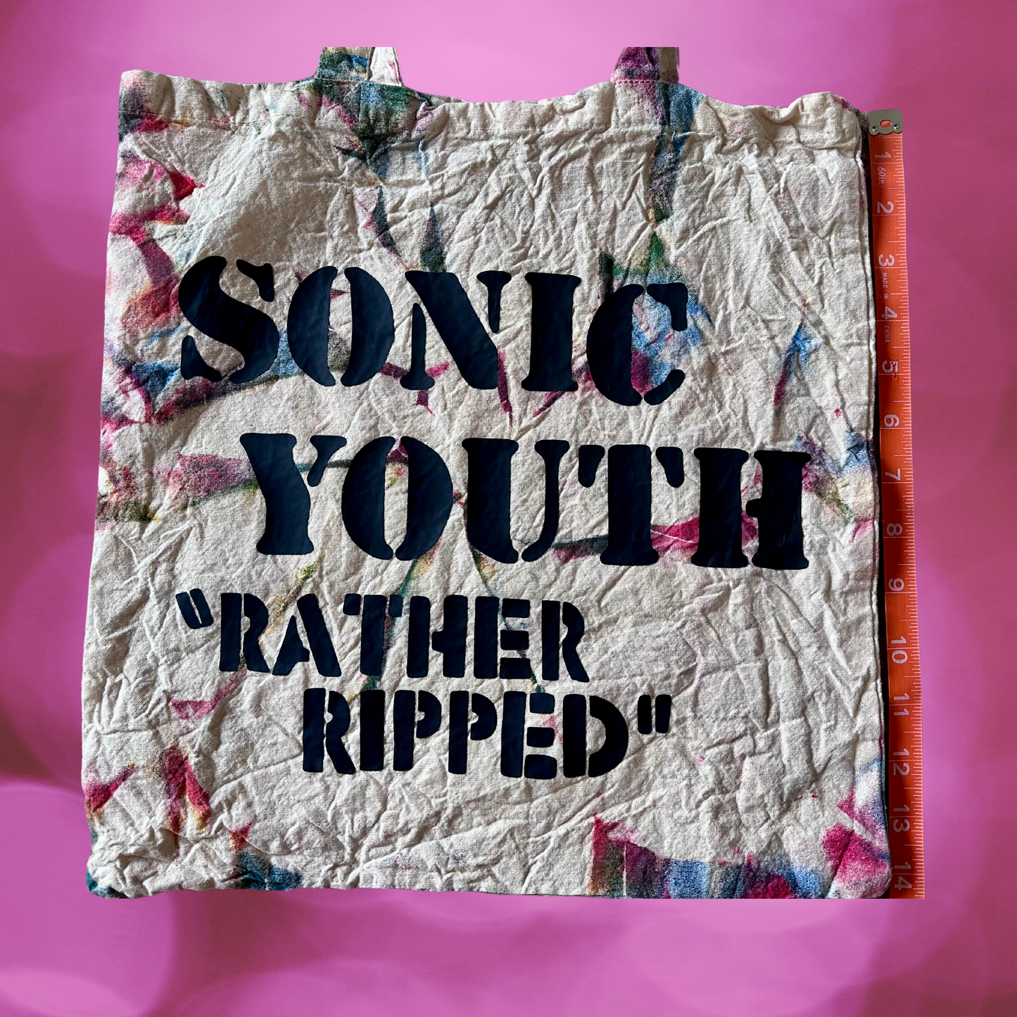 Sonic Youth Tote tie-dye