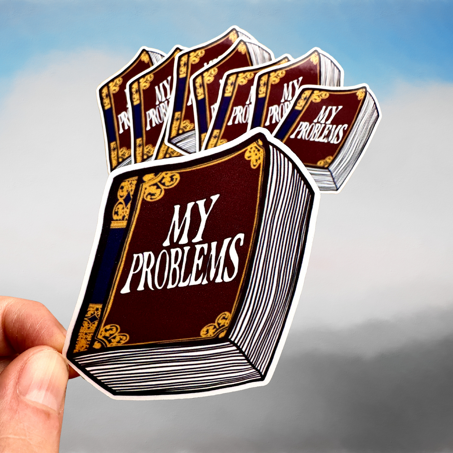 Giant Book of My Problems Sticker