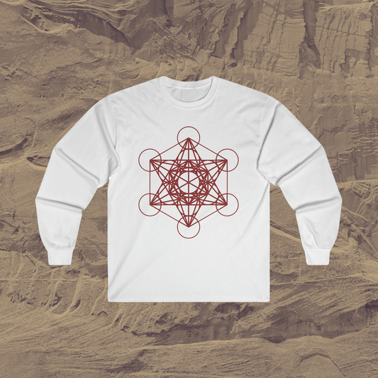 Metatron's Cube T-shirt met lange mouwen 