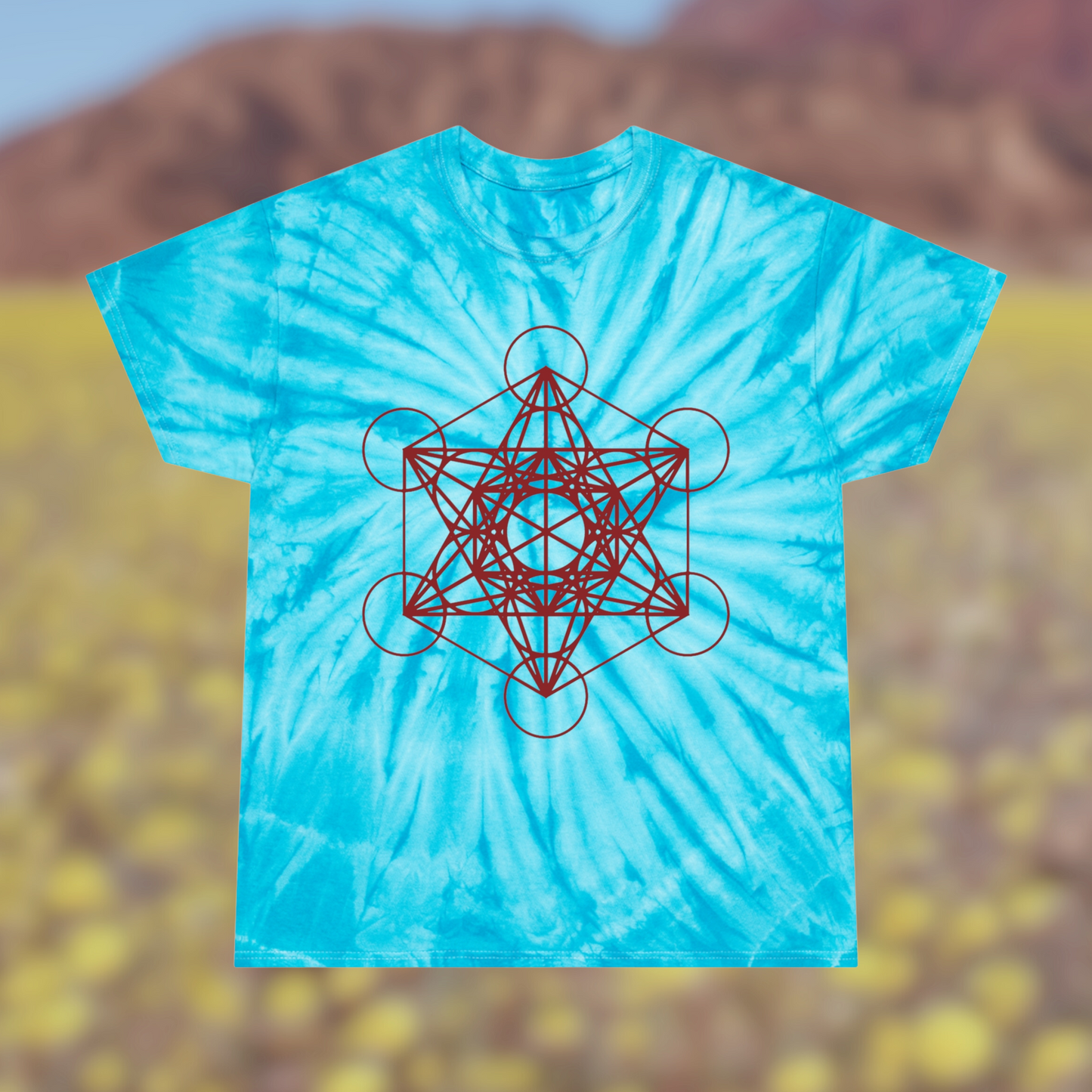 Metatrons Cube Tie Dye T-Shirt