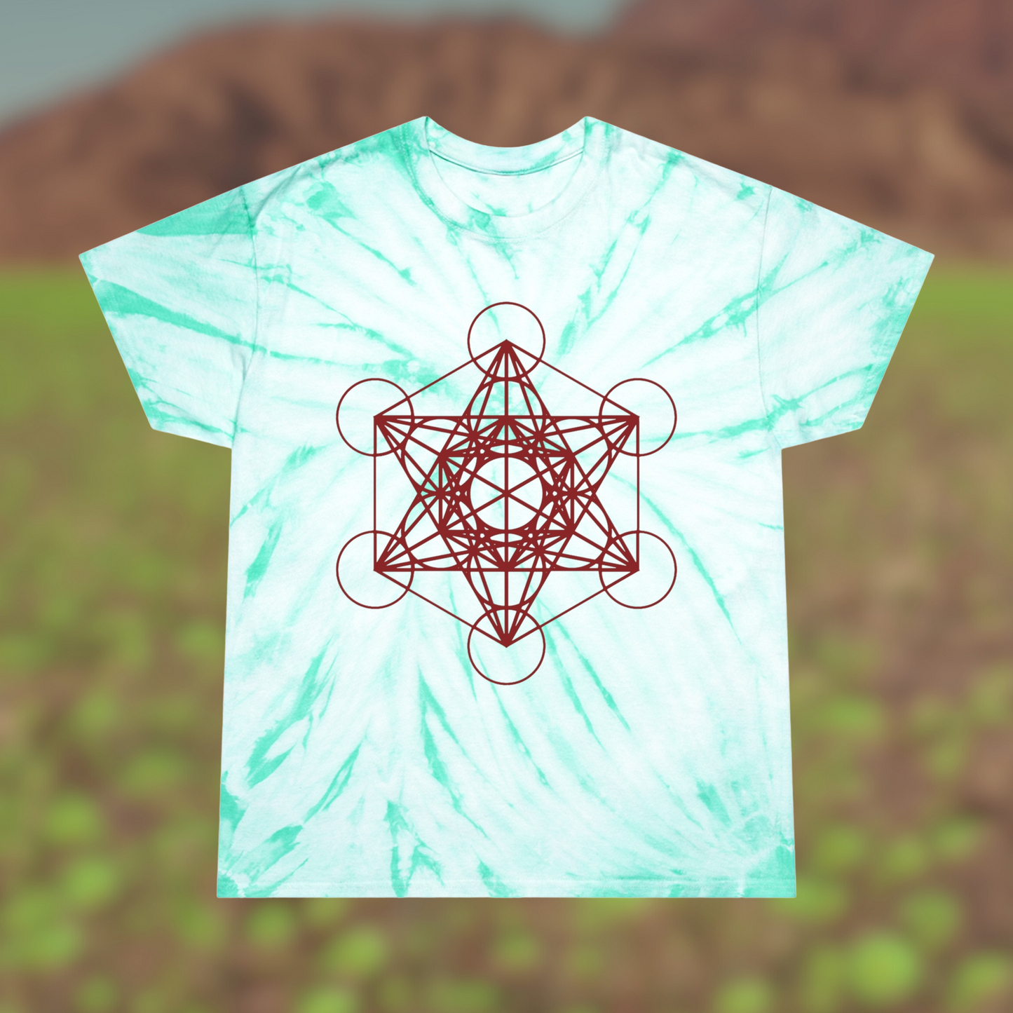 Metatrons Cube Tie Dye T-Shirt