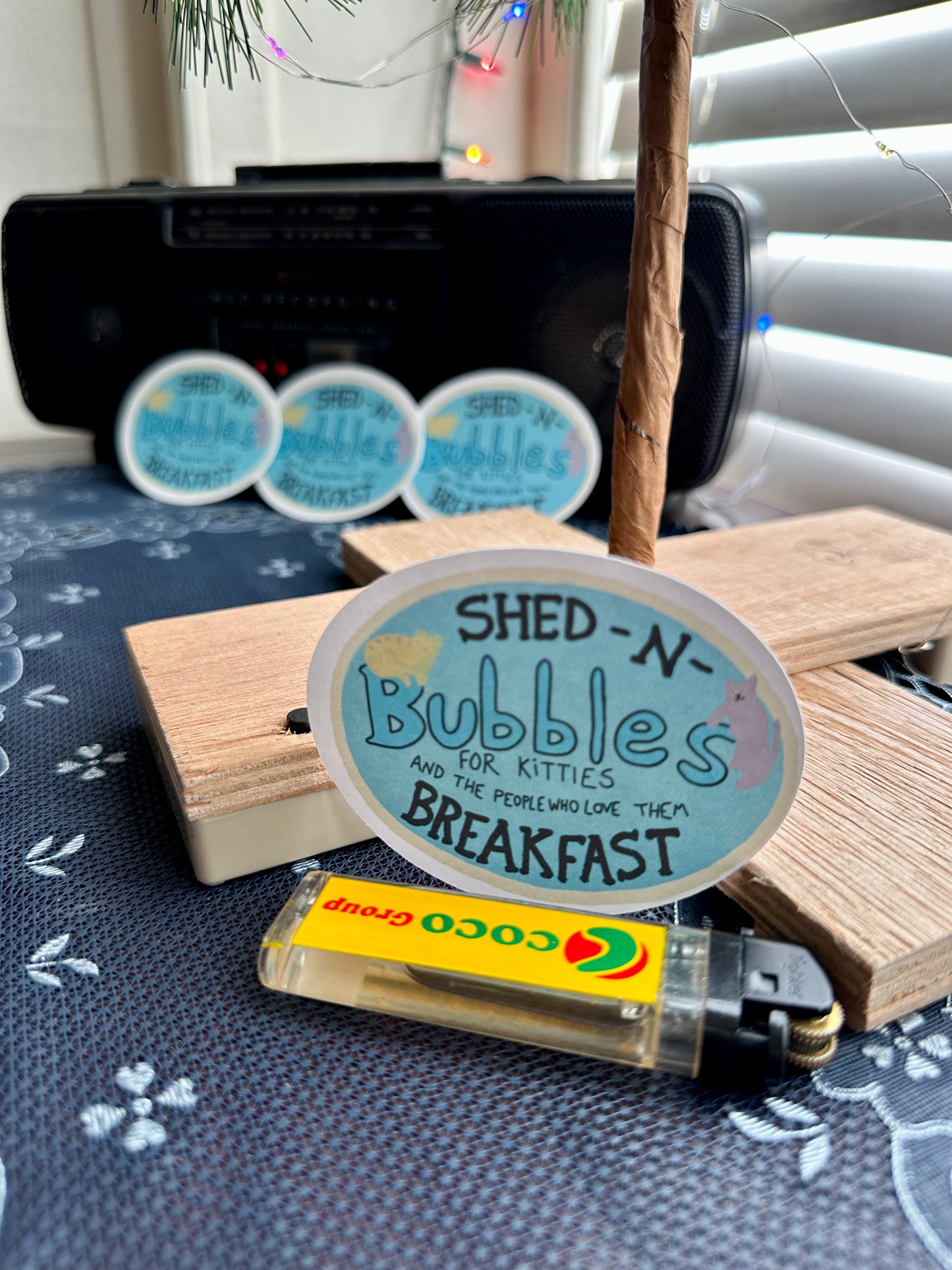 Bubbles' Shed-n-Breakfast-sticker